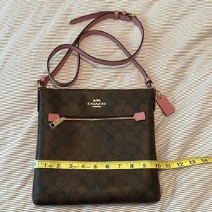 Coach Rowan File Bag-Brown/Mauve
